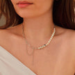 Colier din Argint Reins cu perle naturale de apa dulce - Gothic Pearl vedere model 01R01-0012