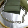 Colier din Argint Reins, cu perle naturale de apa dulce gri - Grey Pearl, vedere detaliata, 01R01-0019
