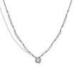 Colier din Argint Reins, cu perle si pietre semi-pretioase din Zircon – Peace Pearl, vedere pe fundal alb, 01R01-0010