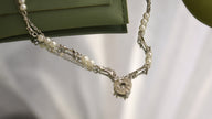 Colier din Argint Reins, cu perle si pietre semi-pretioase din Zircon – Peace Pearl, vedere detaliata, 01R01-0010