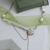Colier din Argint Reins, cu perle naturale de apa dulce si perla baroc - Square Baroque, vedere detaliata, 01R01-0014